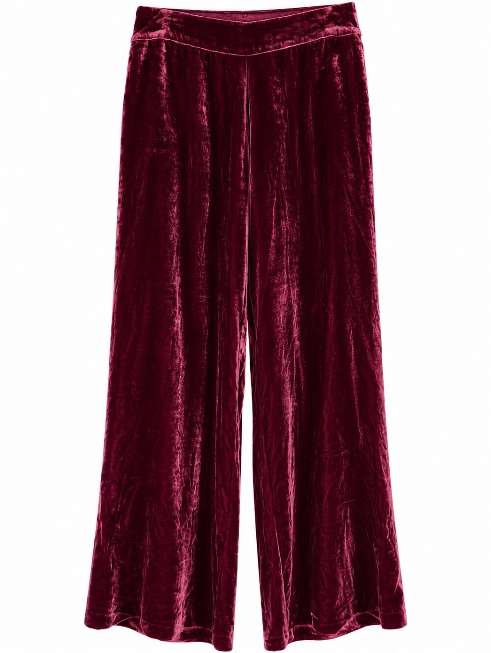 Sundance Velvet Wide Leg Pants Womens Sz S Purple Maroon Burgundy Pull On Flowy